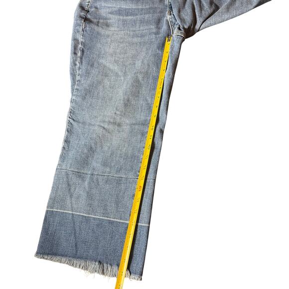 Judy Blue Jeans Women's Wide Leg Crop Medium Wash Blue Stretch Denim Patch 16W - Picture 8 of 8